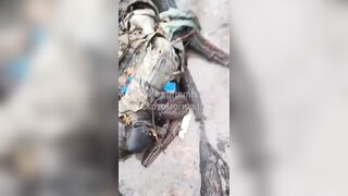 Colombian volunteer shows dead Ukrainians.