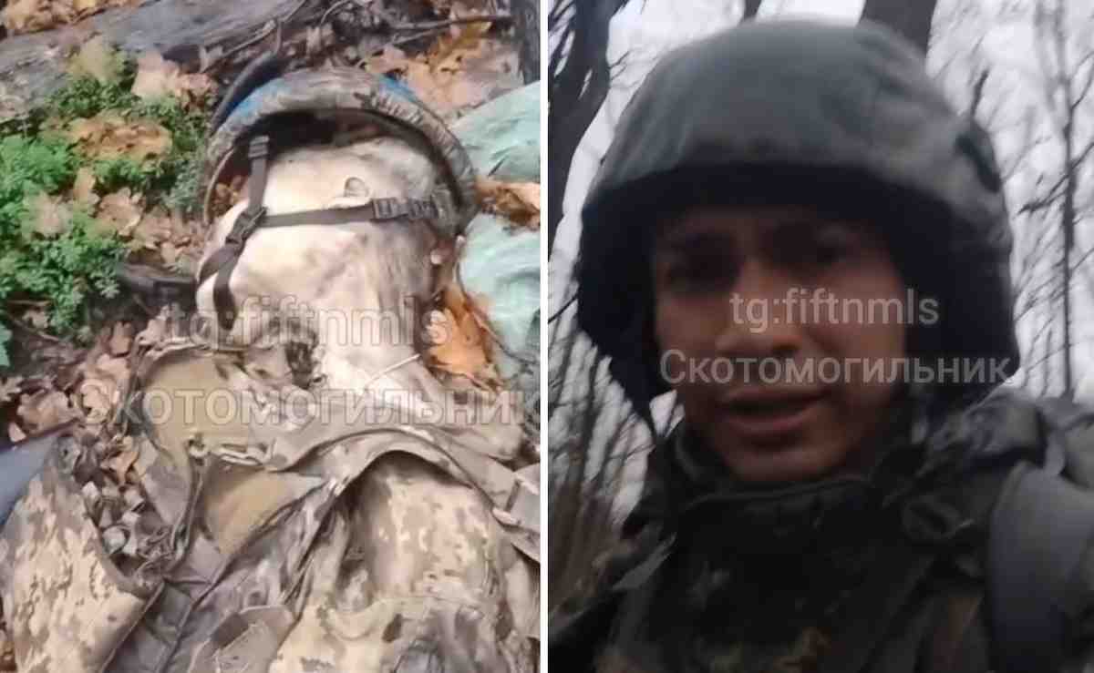 Colombian volunteer shows dead Ukrainians.