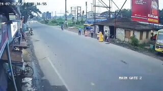 Speeding Car Ends Life Of Motorcyclist In India