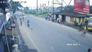Speeding Car Ends Life Of Motorcyclist In India