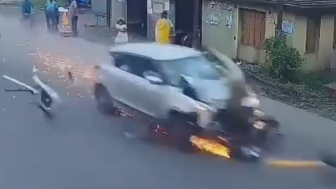 Speeding Car Ends Life Of Motorcyclist In India