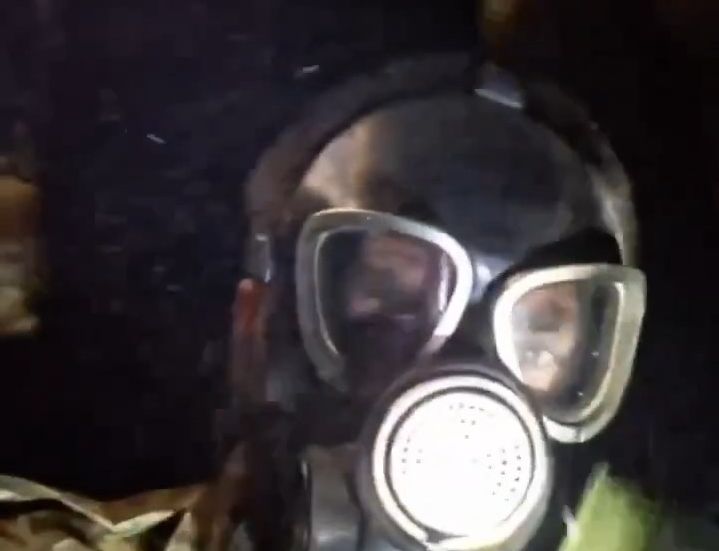 Dugout full of dead pedoruzzian invaders that requred gasmask to go in