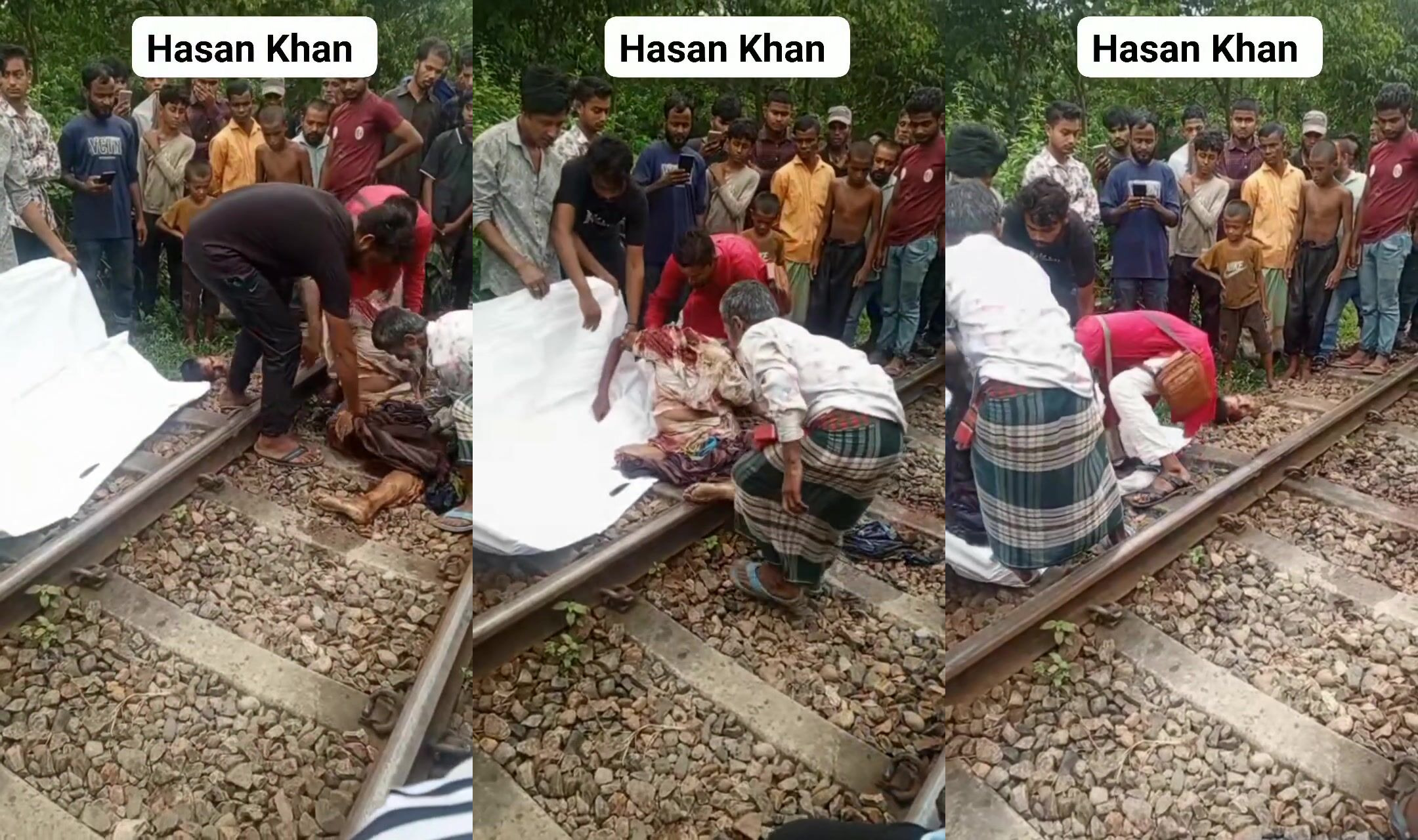 Body destroyed and head severed Train accident