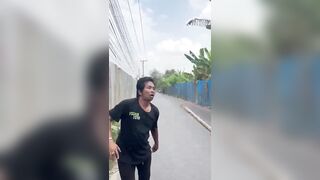 Thief Faces Street Justice After Failed Break-In In Indonesia