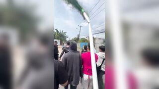 Thief Faces Street Justice After Failed Break-In In Indonesia