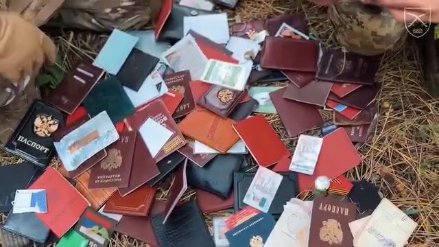 144 documents from dead katsapfaggots collected by 225 Assault Brigade