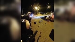 Wild Moment Police Sgt Dies In High Speed Motorcycle Crash In Turkey