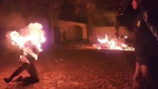 (REPOST)Three criminals burned alive for stealing car