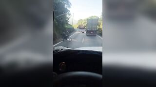 Female Motorcycle Rider Destroyed By Truck