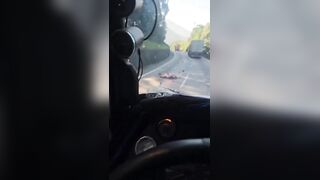 Female Motorcycle Rider Destroyed By Truck