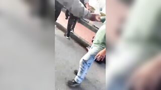Two Thieves Face Street Justice In Colombia