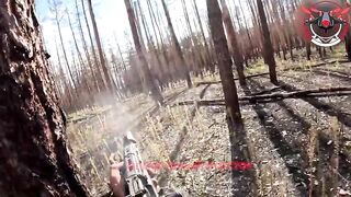 RU soldiers ambush ukrats in a trench with the help of drone unit