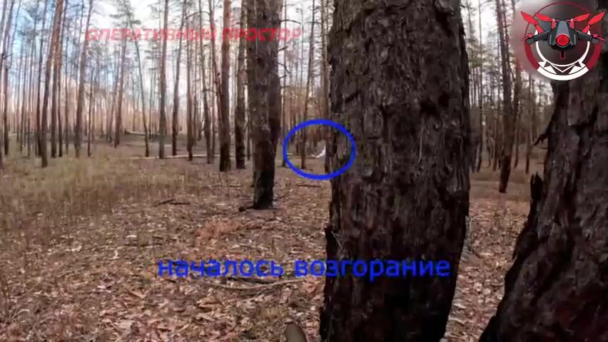 RU soldiers ambush ukrats in a trench with the help of drone unit