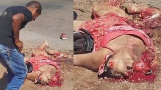Man Cries After His Wife Fell From His Motorcycle And Was Killed By The Truck