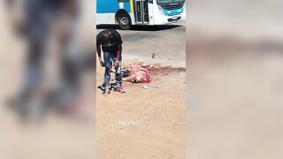 Man Cries After His Wife Fell From His Motorcycle And Was Killed By The Truck