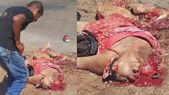 Man Cries After His Wife Fell From His Motorcycle And Was Killed By The Truck