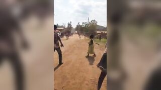 Woman Accused Of Theft Gets Clubbed With Sticks In Congo