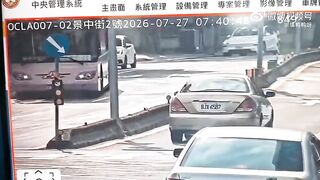 Woman Walking In Front Of The Bus Gets Run Over and Killed