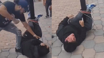 Thief Tied To The Pole, Beaten In Broad Daylight In Mexico