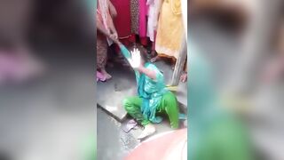 Tied To The Pole Woman Beaten With Sticks For Scamming Fellow Villagers
