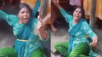 Tied To The Pole Woman Beaten With Sticks For Scamming Fellow Villagers