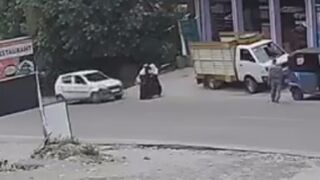 Two Women Walking On The Roadside, Hit Critically Injured By Vehicle In India