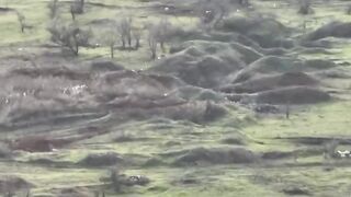 Russian soldier shot at long range.