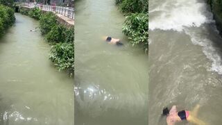 Woman found floating in canal