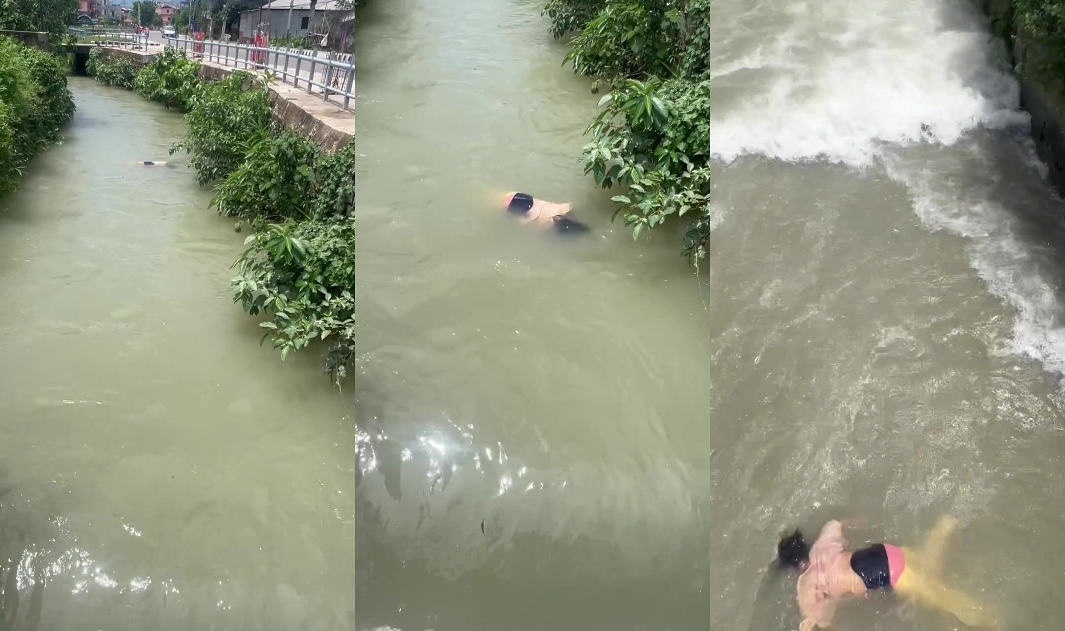 Woman found floating in canal