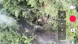 Rus drone opens Ukrainian belly.