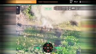 Ukr subhuman loses his arm and pants.