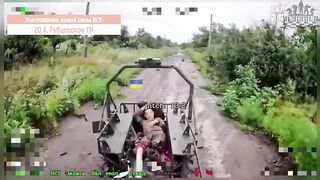 Legless Ukrainian eats a drone.