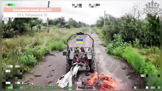 Legless Ukrainian eats a drone.