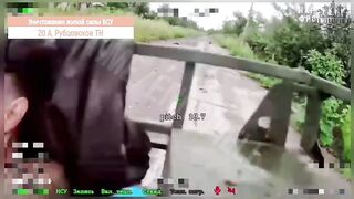 Legless Ukrainian eats a drone.
