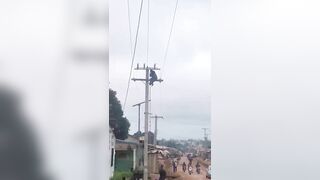 Man Electrocuted, Killed After Climbing Electric Pole And Contacting Live Cable