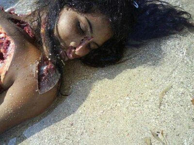 Brutal accident on the beach