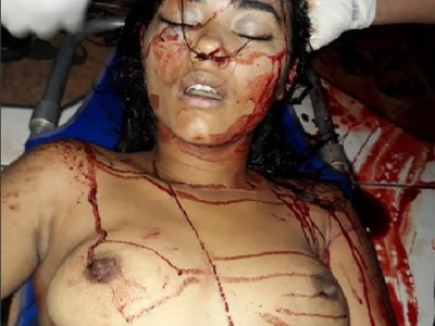 Topless Cute Brazilian young woman killed 