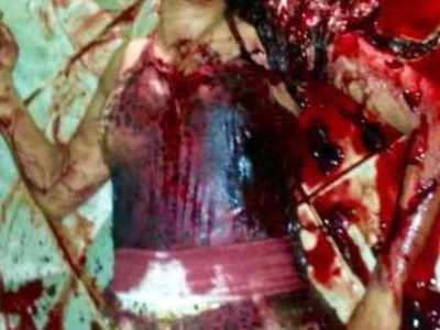 Sexy woman butchered by jealous boyfriend 