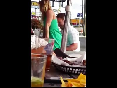Man Fucks his Hot Blonde Girlfriend at a Public Market right out in the Open! 