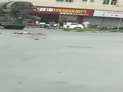 smashed by truck in accident
