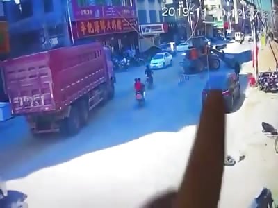 Man smashed by truck 