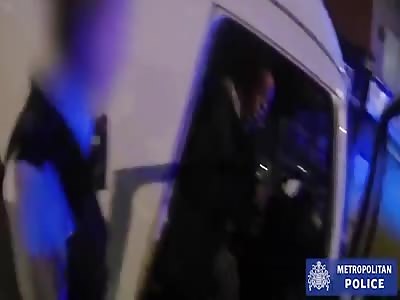 Shocking moment man throws machete at police officer in London
