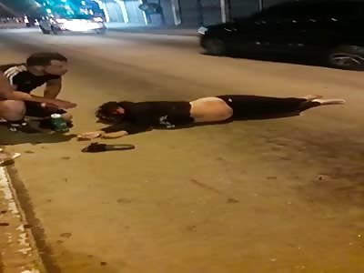 People victim of accident in street 