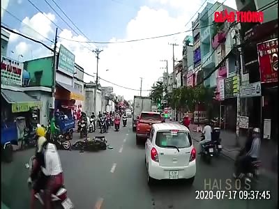 Motorcycle caused an accident