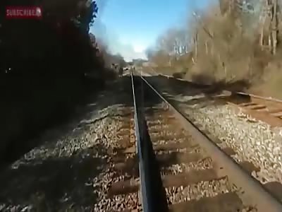 Police officer clipped by train