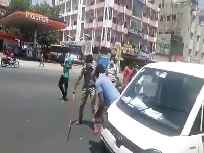 Indian police beats 
