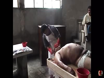 Visitation in Mexican morgue