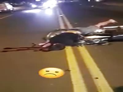 Motorbike guy destroyed by hit-and-run democrat.