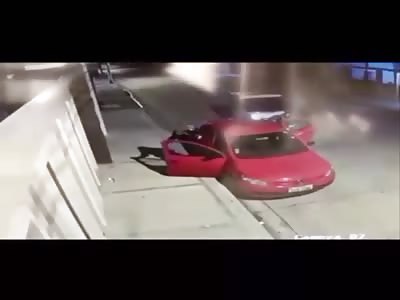 Man is run over by a drunk woman