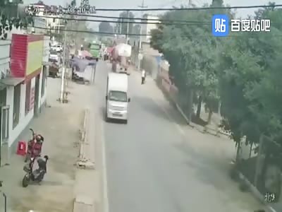 Old man run over by truck